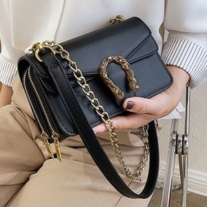 Fashion Black Metal Lock Purse/ shoulder bag